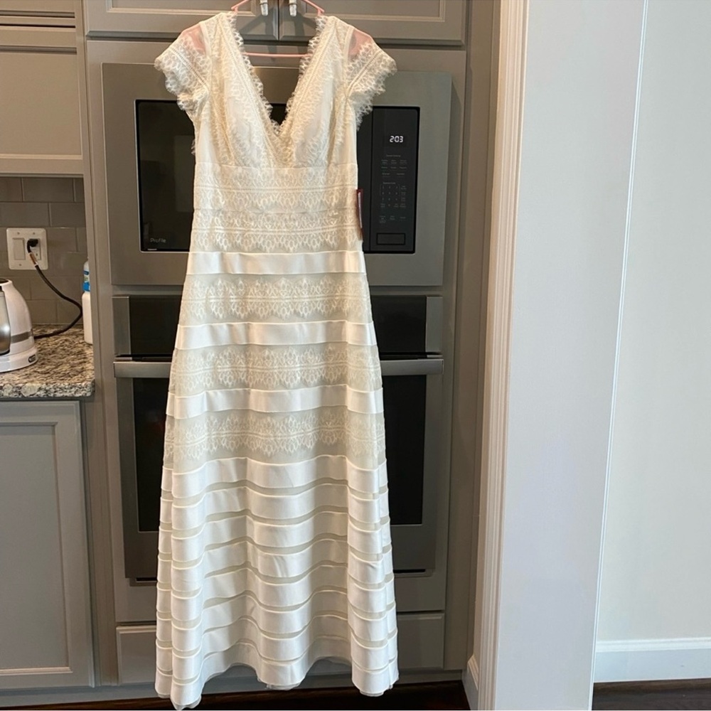 NWT JS Collections Lace Gown.